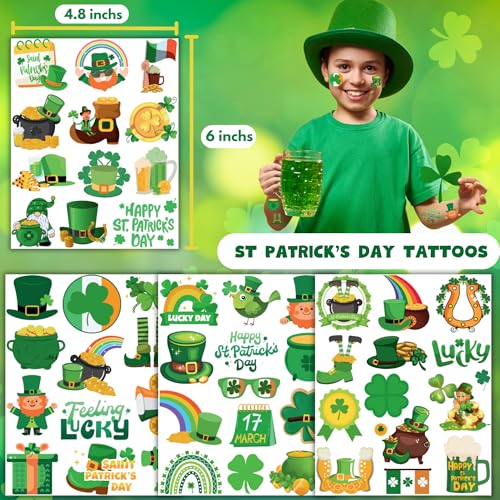 50 Pc St Patrick's Day Temporary Tattoos for Kids