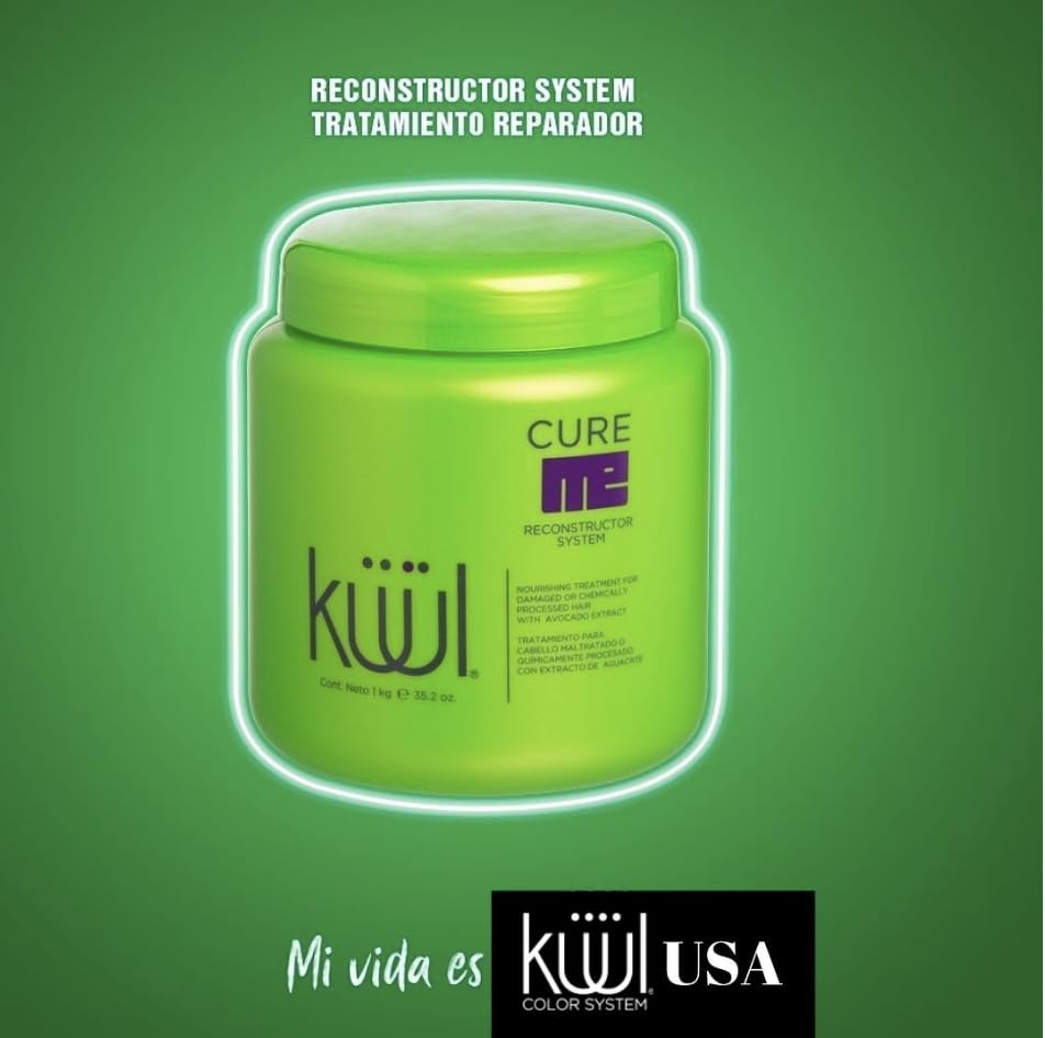 Kuul Cure Me Reconstructor 35.2 oz (Tratamiento Para Cabello Maltratado) AVOCADO (con extracto de aguacate)