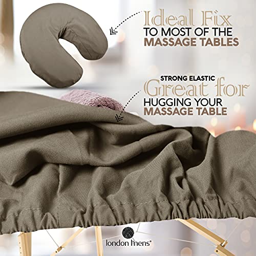 LONDON LINENS Microfiber Massage Table Sheets Set - 3 Piece