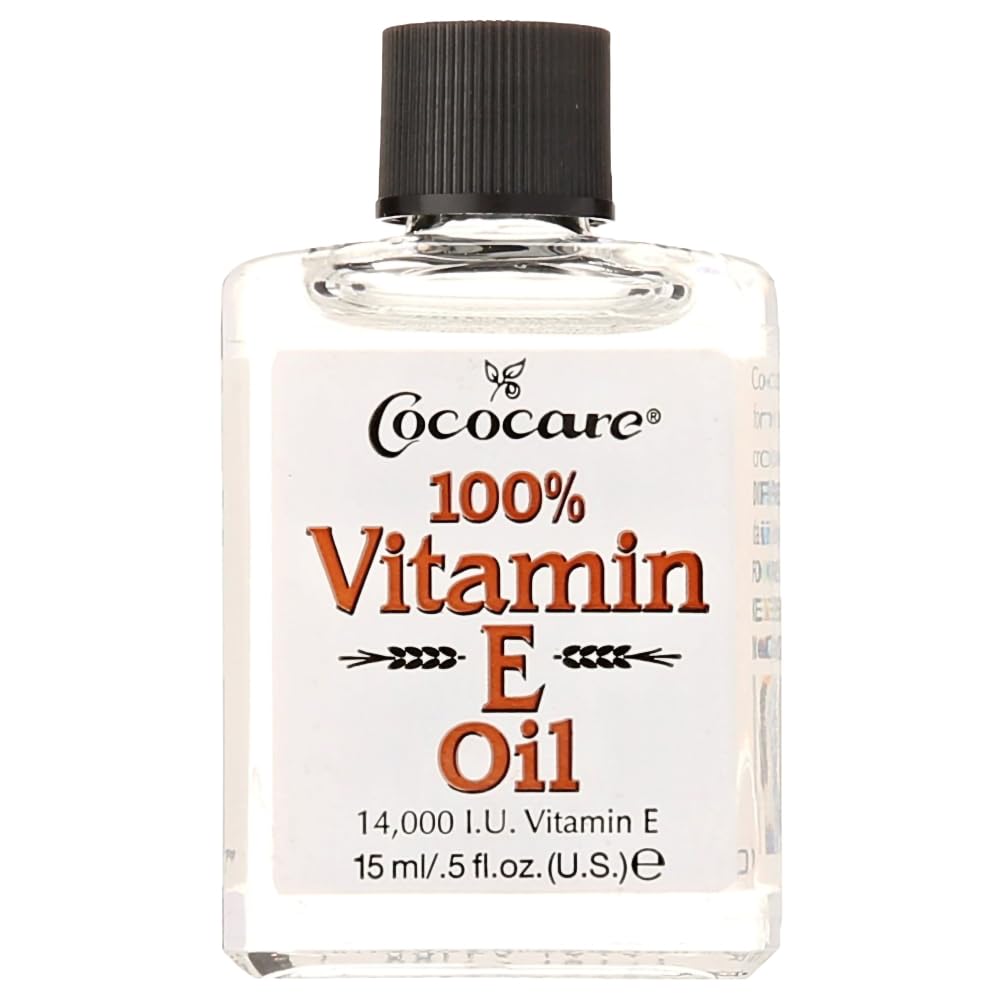 COCOCARE 100% Vitamin E Oil, 14000 I.U., 0.5 Fl Oz - Skin Moisturizer & Antioxidant Protection