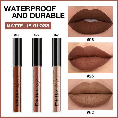 3Pcs Matte Liquid Lipstick Set - Long Lasting Waterproof