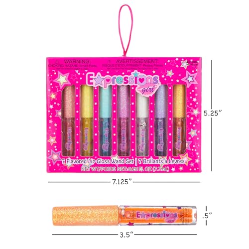 7pc Fruity Flavored Lip Gloss Set for Kids - Assorted Shades