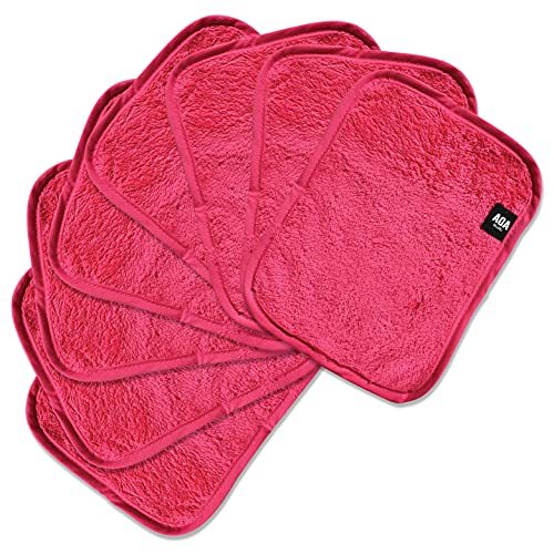 AOA Studio Microfiber Face Cloth Makeup Erase Remover Face Towels Reusable Microfiber Cleansing Towel Remove Makeup with Water7.8" X 6.2", All Skin type and Even Sensitive Skin (8 packs)