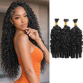 Burmese Curly Human Hair Braiding Bundles 22" 180g