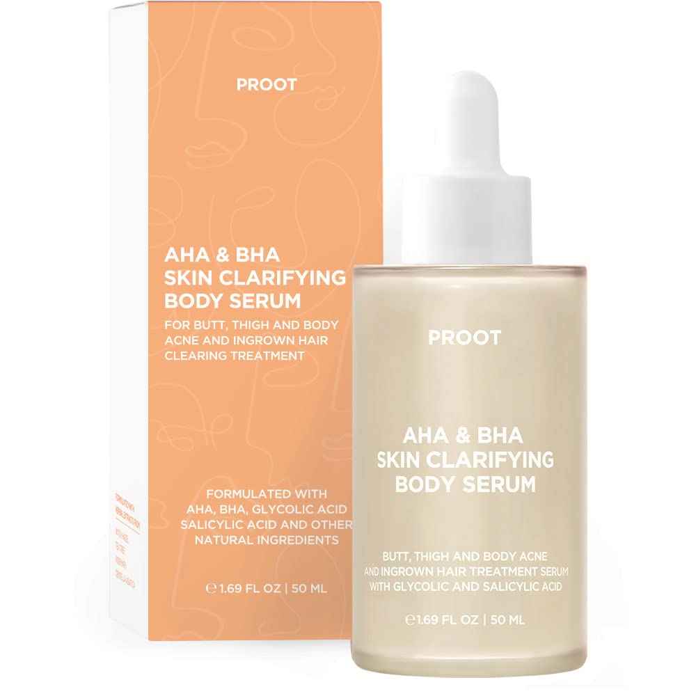 Butt Scrub Wash and Butt Acne & Ingrown Hair Treatment Serum | AHA & BHA Butt Acne and Ingrown Hair Treatment For Bikini Area | Get rid of Butt Acne, Ingrown Hair, Back Acne, Strawberry Legs
