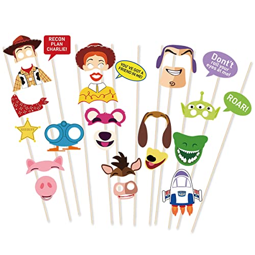 25-Piece Cartoon Story Photo Booth Props for Birthday Parties
