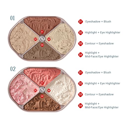 FLORASIS Constellation Floral Engraving Contour Makeup Palette (01