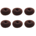 Hair Bun Maker Set - 6 Pack Mini Donut Shapers for Kids