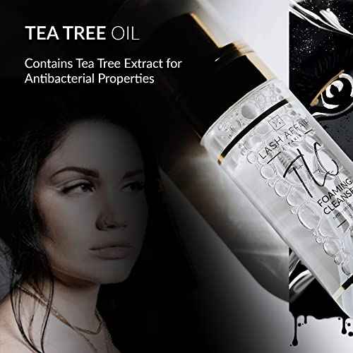 Lash Affair TLC Eye-Lash Extension Cleanser Foam Face Wash with Tea Tree Oil, Lash Shampoo, Facial Cleanser, Makeup Remover, Water-Based Eye-Lash Cleanser Oil-Free, 50 ml