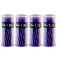 400 PCS Micro Applicator Brushes Dental Brush - Yookat Disposable Micro Applicator Brushes for Eyelash Extensions and Oral Using Micro Brushes Bendable Microfiber Applicators Purple