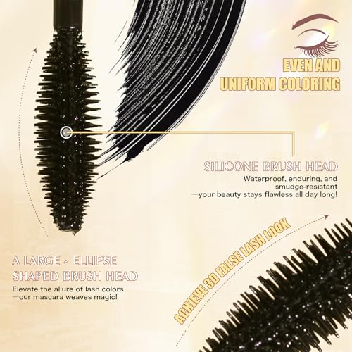 4D Silk Fiber Mascara 2-in-1 Waterproof & Volumizing Set