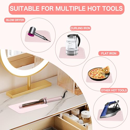 Heat Resistant Silicone Mat for Hair Tools & Flat Irons