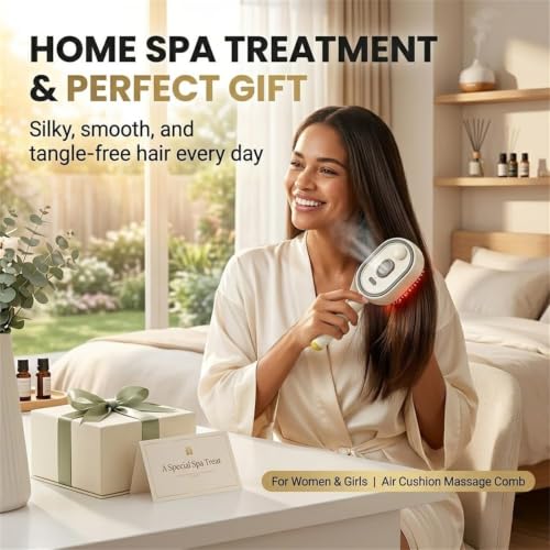 5-in-1 Rechargeable Air Cushion Hair Brush - Detangling & Massage