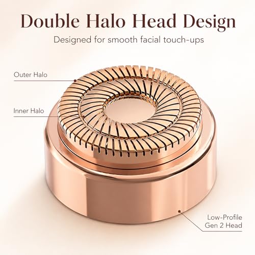 6 Pack Replacement Heads for Flawless Generation 2 Facial Hair Remover - Double Halo Blades