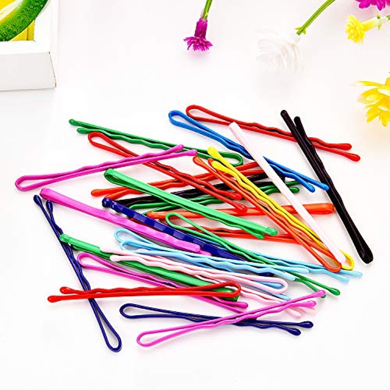Bememo 100 Pcs Colorful Bobby Pins with Storage Box - 10 Colors
