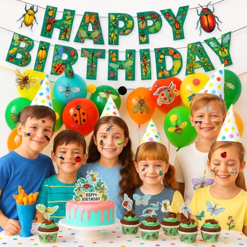 Bug Temporary Tattoos for Kids - 120 Pre-Cut Designs