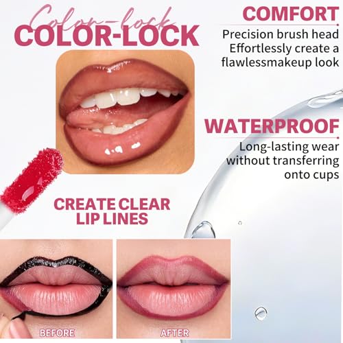 4Pcs Peel Off Lip Liner Stain Set - Waterproof Matte