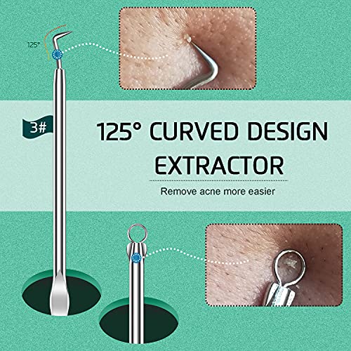 8PCS Blackhead Remover Kit - Pimple Extractor Tools for Face, Stainless Steel