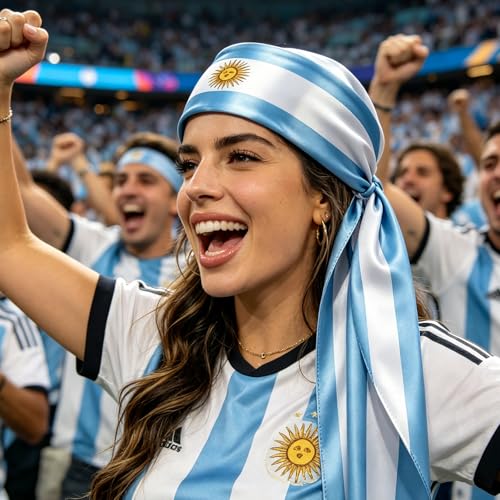 Argentina Flag Headscarf with Sun of May | Lightweight Sports Headwrap