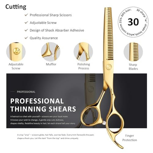 12-Piece Professional Hair Cutting Scissors Set with Thinning Shears
