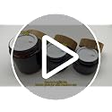 Bamboo Lid Brown Glass Cosmetic Jars Set of 4 - 1.6 oz