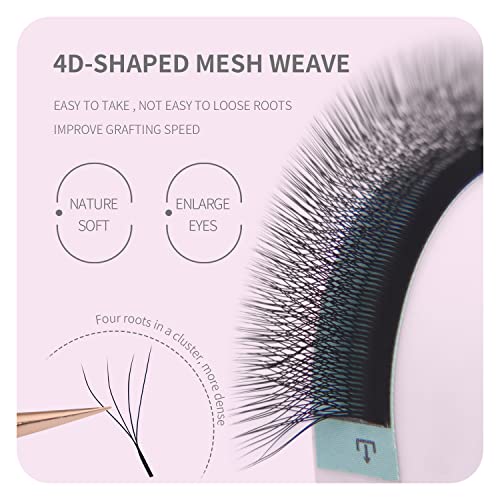 4D Premade Fan Eyelash Extensions 0.07mm D Curl 8-15mm Mix