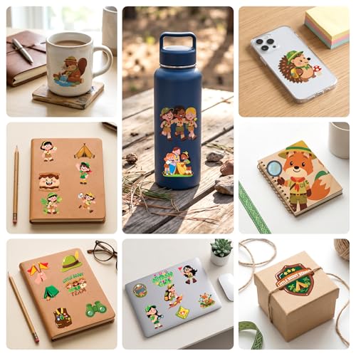 96 Pcs Scout Camping Temporary Tattoos for Kids
