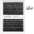 280pcs Cluster Lashes 60D Heat-Bonded Lash Clusters, 14 Rows Individual Segment Eyelashes, 10-16mm Natural Wispy Fluffy DIY Eyelash Extensions for a Curl and Realistic Look