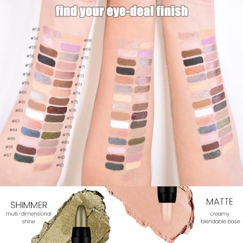 Kaely Cream Eye Shadow Sticks - Waterproof Metallic Eyeshadow Set