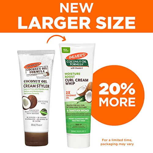 Palmer's Coconut Oil Formula Moisture Boost Curl Whip Cream, 8.5 oz. (Pack of 2)
