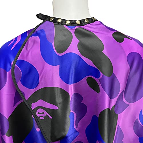 Barber Cape for Adults Haircut Salon Cape with Snaps Waterproof Hairdressing Stylist Cape Gown -63"*56"(Camouflage G)