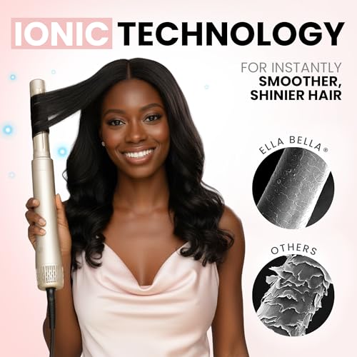 ELLA BELLA 6-in-1 Hot Air Styler – Hair Dryer & Straightener Set