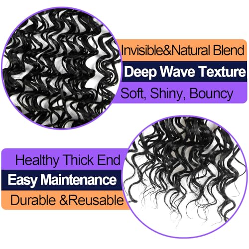 LOCSBYHAND Synthetic Curly Feather Crochet Hair 12 Inch 100 Strands - 1B