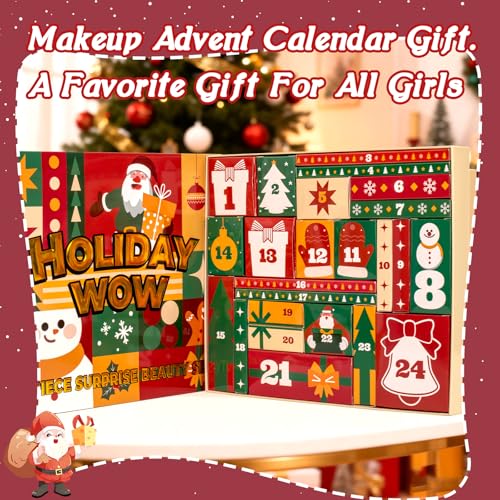 Makeup Advent Calendar 2025 - 24 Pc Christmas Countdown Gift Set