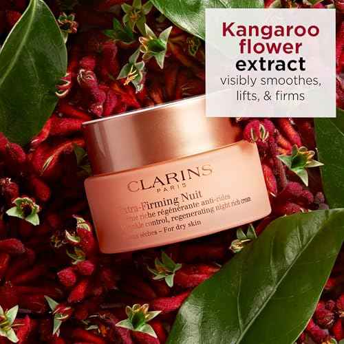 CLARINS Extra-Firming Night Cream | Anti-Aging Moisturizer | In Just 2 Weeks, Skin Appears Visibly Regenerated, Firmer and Tighter* | Evens Skin Tone | Nourishes and Soothes | Dry Skin Type | 1.6 Oz