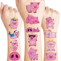 96 PCS Pre-Cut Pig Temporary Tattoos for Kids