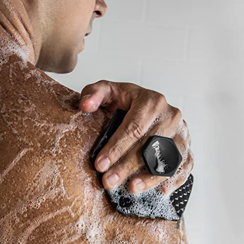 Silicone Body Scrubber with Hook - Charcoal