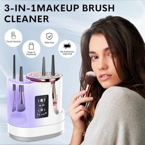 Electric Makeup Brush Cleaner - USB Portable 3-in-1