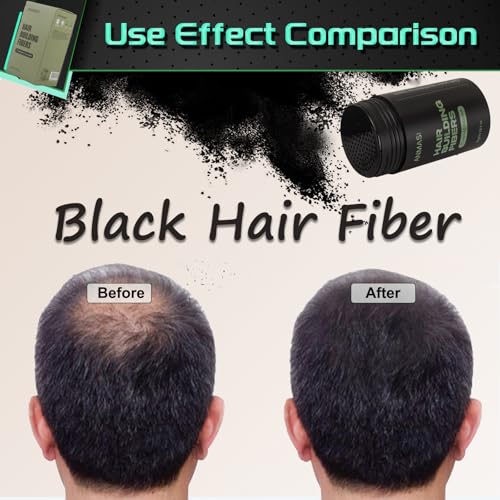 Black Hair Building Fibers 22g - Instant Thicker Hair