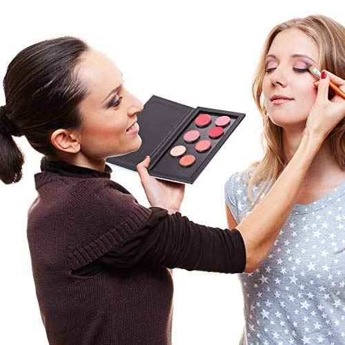 Sumind 101 Pack Metal Stickers for Eyeshadow Palette Set, Includes 1 Makeup Depotting Tool, Adhesive Empty Metal Makeup Colorful Palette Stickers(50 Pcs Square £«50 Pcs Round)