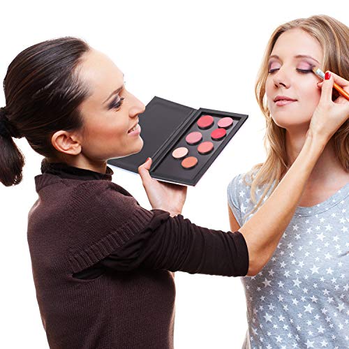Sumind Magnetic Palette Mermaid Empty Makeup Palette with 1 Depotting Spatula and 30 Pcs Adhesive Metal Stickers for Eyeshadow Lipstick Blush Powder (Rectangle)