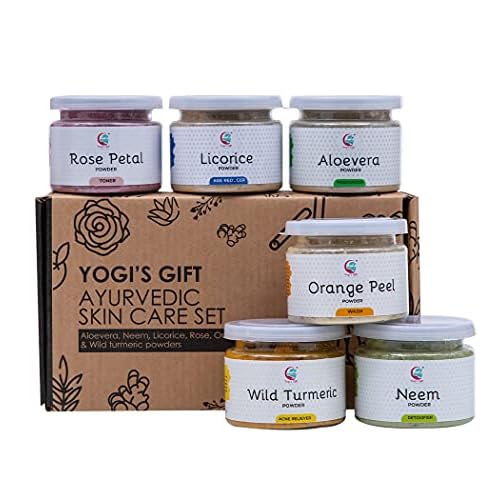 YOGI¡¯S GIFT ? Celebrating health Multi Pack | Ayurvedic Skin Care Sampler + Pack of 5 Clays for bundle