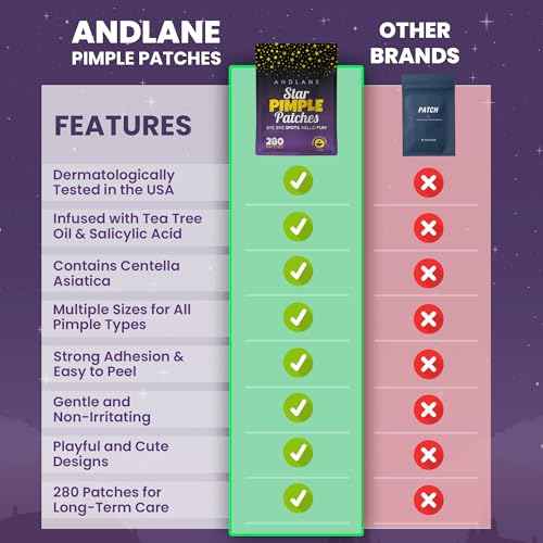 280Pcs Star Pimple Patches for Face - Pimple Patches Cute Stars - Hydrocolloid, Salicylic Acid, Tea Tree Oil, Centella - Glitter, Regular, Glow in the Dark, Translucent 7 Colors, 3 Sizes Zit Stickers