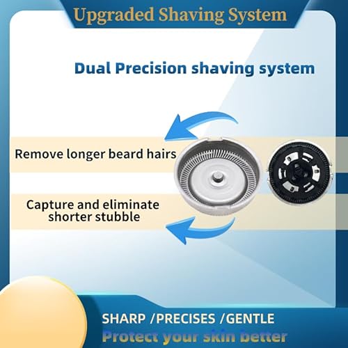 Replacement Shaver Head Razor Blades,Upgraded Precision Men's Electric Shaver Replacement Blade, Durable Razor Blades (3 Pack)