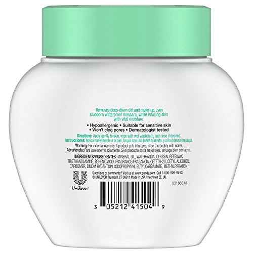 POND'S Cold Face Cream, Skin Care Facial Cleanser for All Skin Types, Deep Moisturizing Face Wash & Makeup Remover, 9.5 oz, 3 Pack