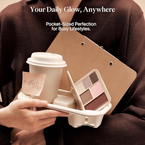 Joocyee 6-Color 5-in-1 Face Palette Coffee Look - Travel-Ready Lookbook