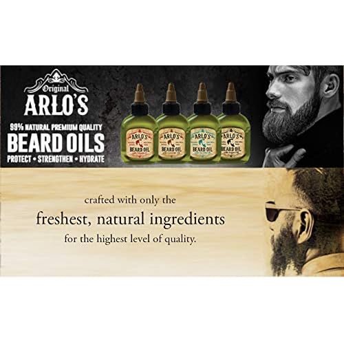 Arlo's Beard Oil Includes - Argan Tea Tree Vitamin E and Coconut (4 Pack)