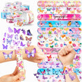 48 Pc Butterfly Party Favors Set - Temporary Tattoos & Slap Bracelets