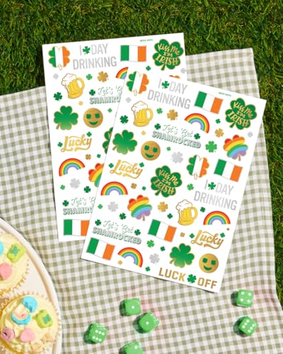 St Patrick's Day Temporary Tattoos - 54 Glitter Designs
