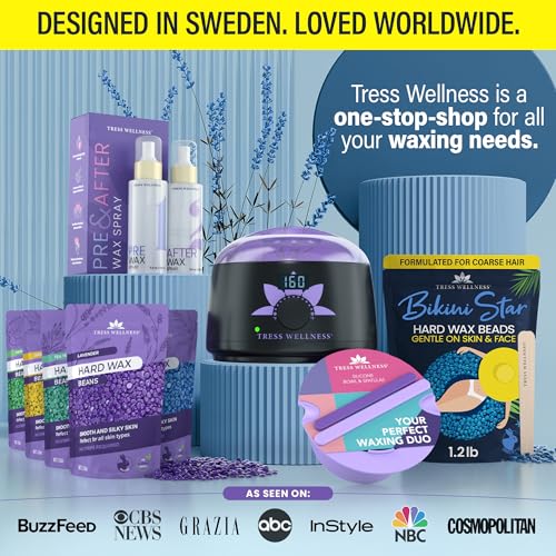 Tress Wellness Brazilian Hard Wax Beads - 1.2lb Kit with Spatulas